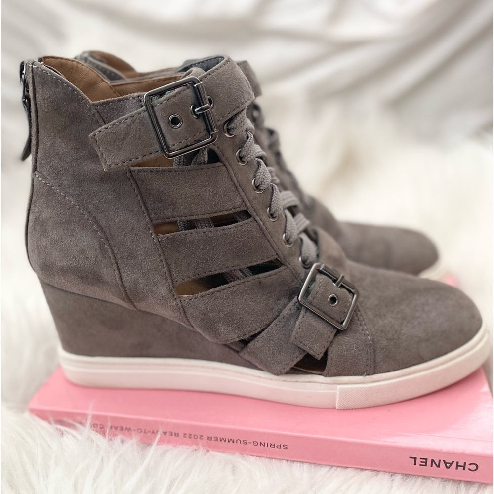 Linea Paolo Wedge Cutout Sneakers
